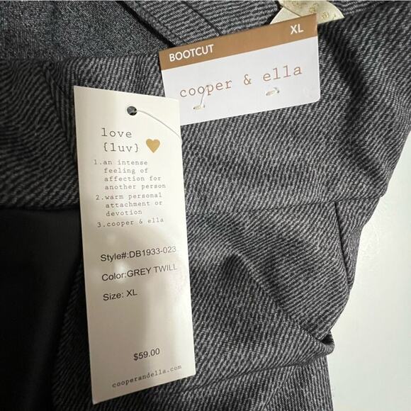 Cooper & Ella Pull On Bootcut Pants with Pleather Detail Size XL - Picture 8 of 9